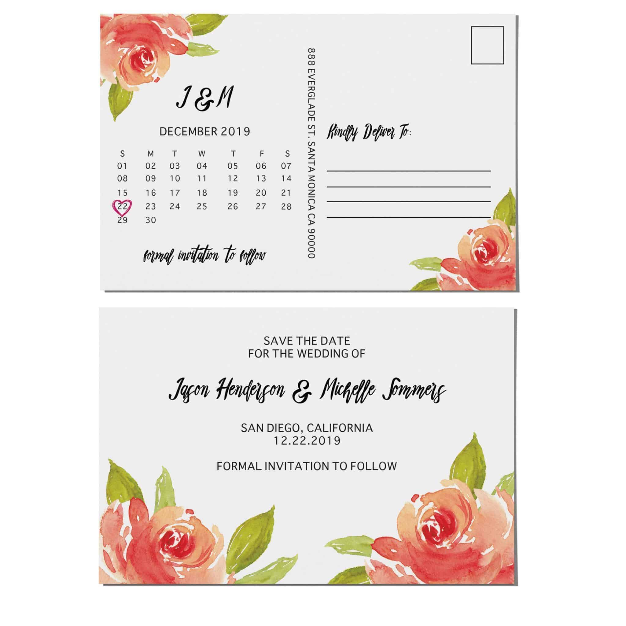 Wedding Save The Date Postcards For Weddings Invitation Card