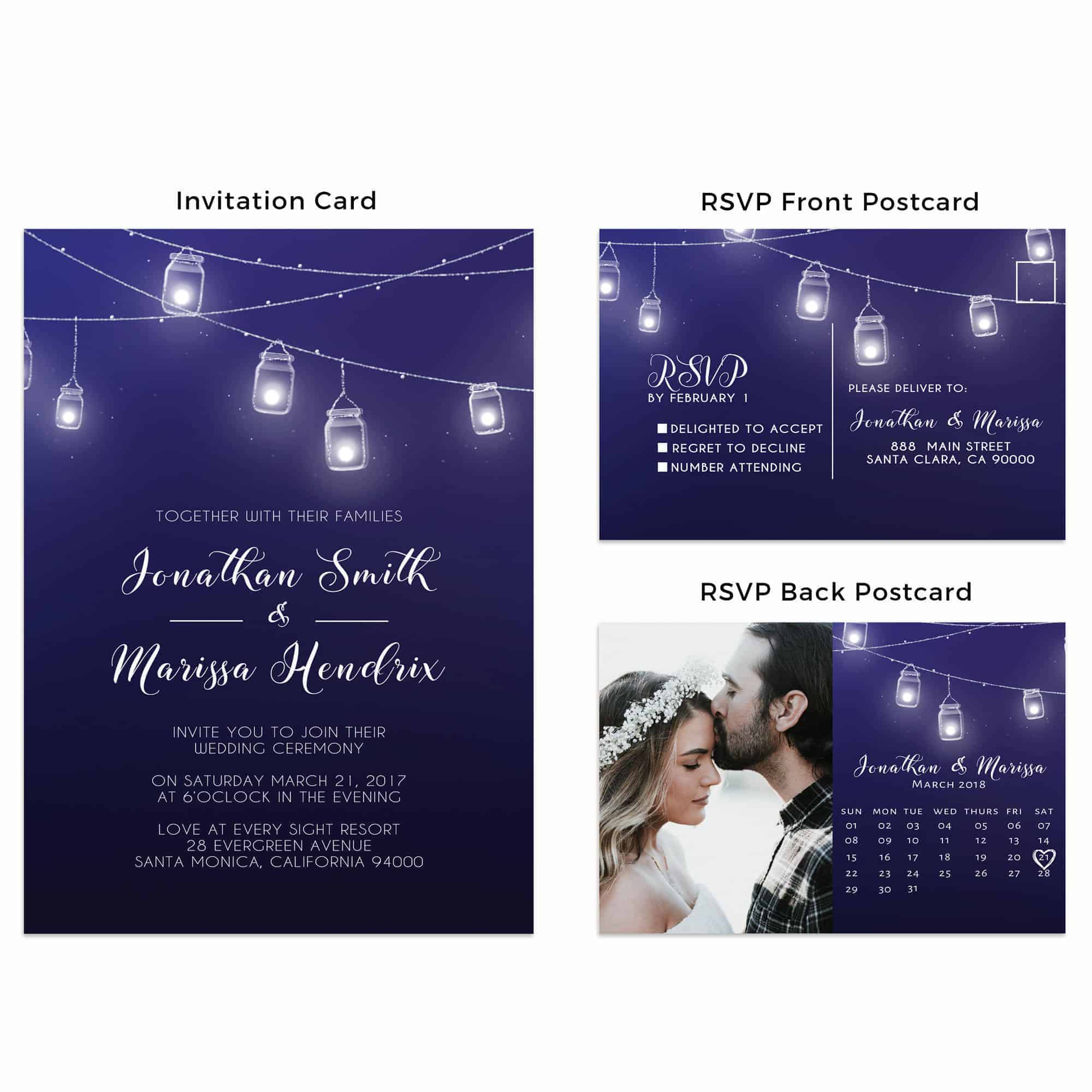 Rustic Chinese Wedding Invitation Cards With Rsvp Postcards Mason